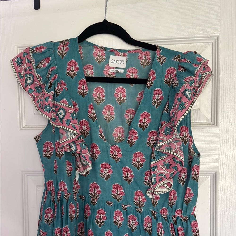Saylor Floral Peasant Dress - Picture 3 of 4